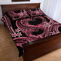 Polynesia Valentines Day Forever In My Heart Tattoo Quilt Bed Set Pink Style LT9 - Polynesian Pride