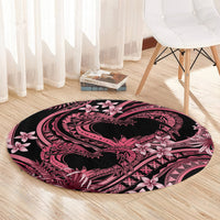 Polynesia Valentines Day Forever In My Heart Tattoo Round Carpet Pink Style LT9 - Polynesian Pride