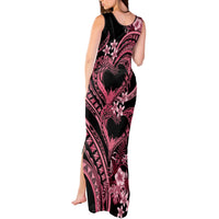 Polynesia Valentines Day Forever In My Heart Tattoo Tank Maxi Dress Pink Style LT9 - Polynesian Pride