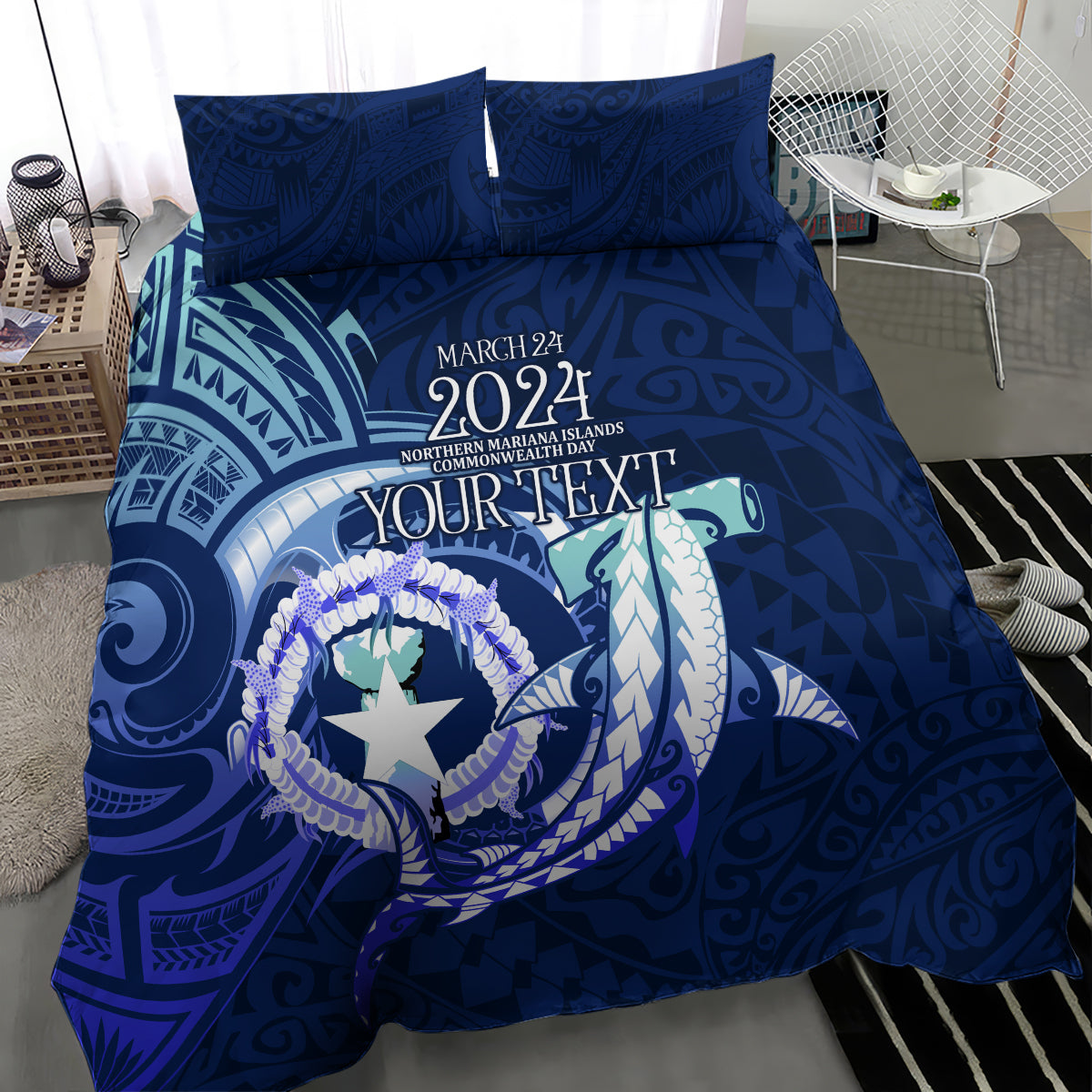 Personalised Northern Mariana Islands Bedding Set Commonwealth Day 2024 LT9 - Polynesian Pride
