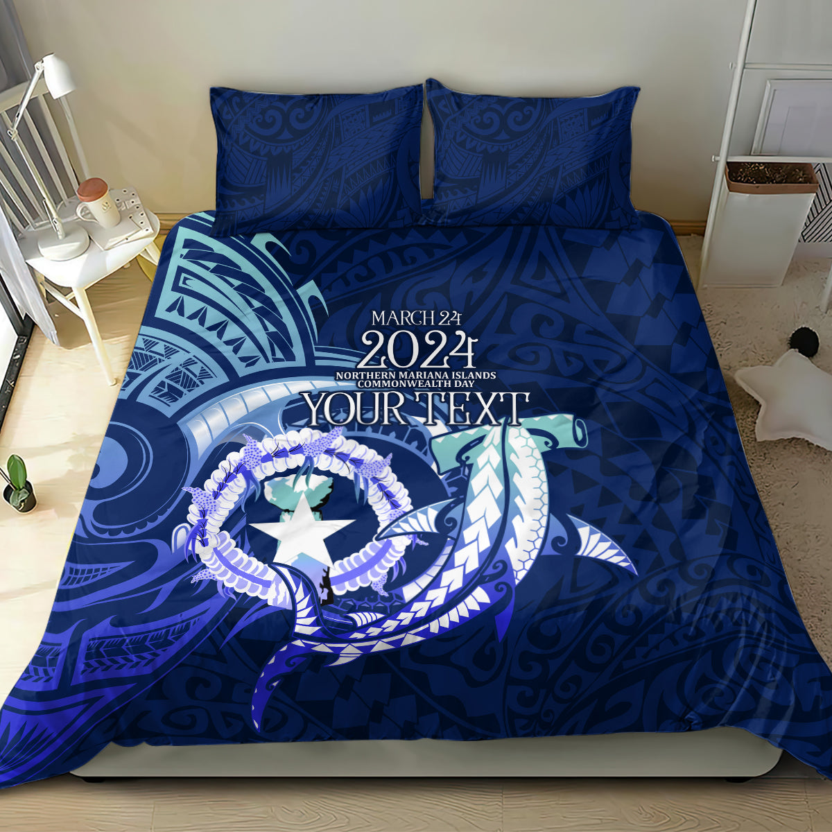 Personalised Northern Mariana Islands Bedding Set Commonwealth Day 2024 LT9 - Polynesian Pride