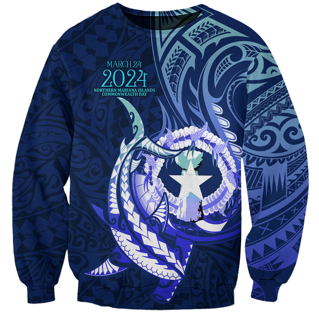 Personalised Northern Mariana Islands Sweatshirt Commonwealth Day 2024 LT9 Unisex Ocean Blue - Polynesian Pride