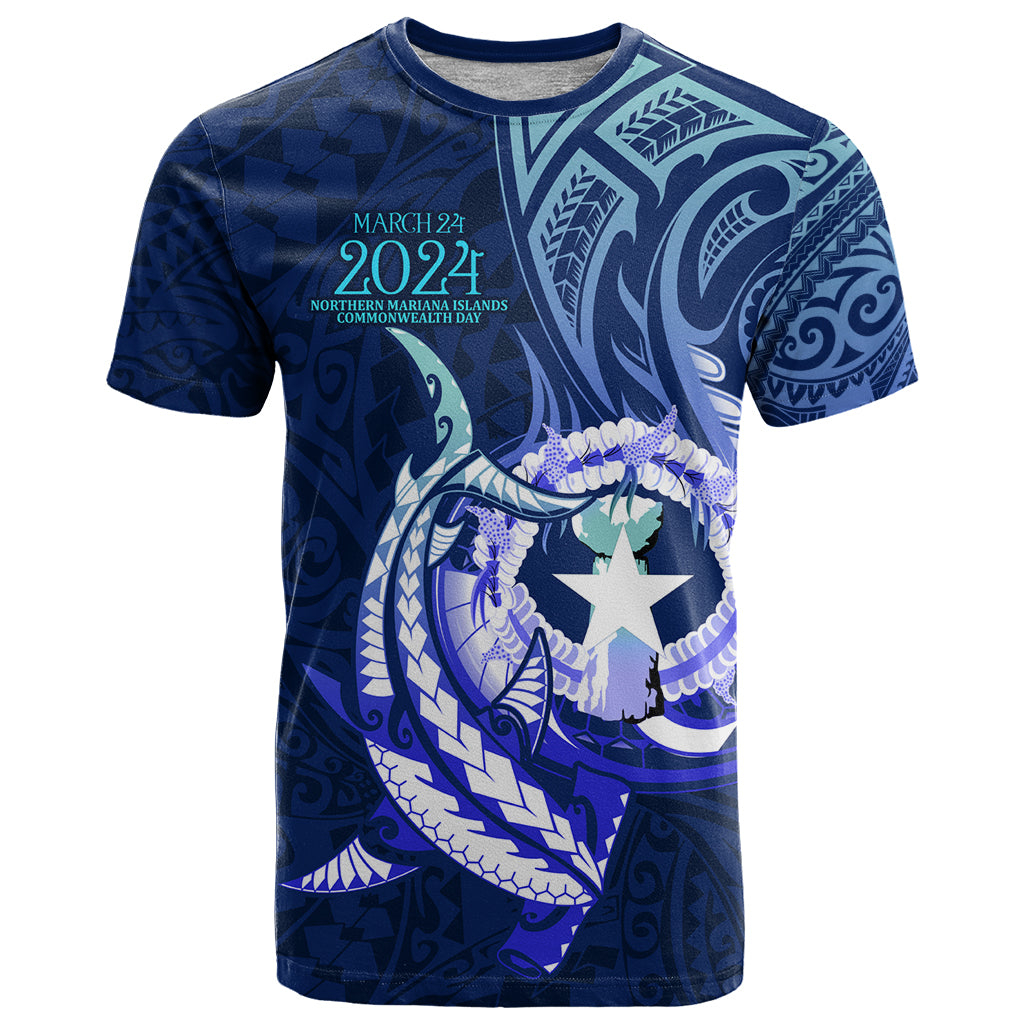 Personalised Northern Mariana Islands T Shirt Commonwealth Day 2024 LT9 Ocean Blue - Polynesian Pride