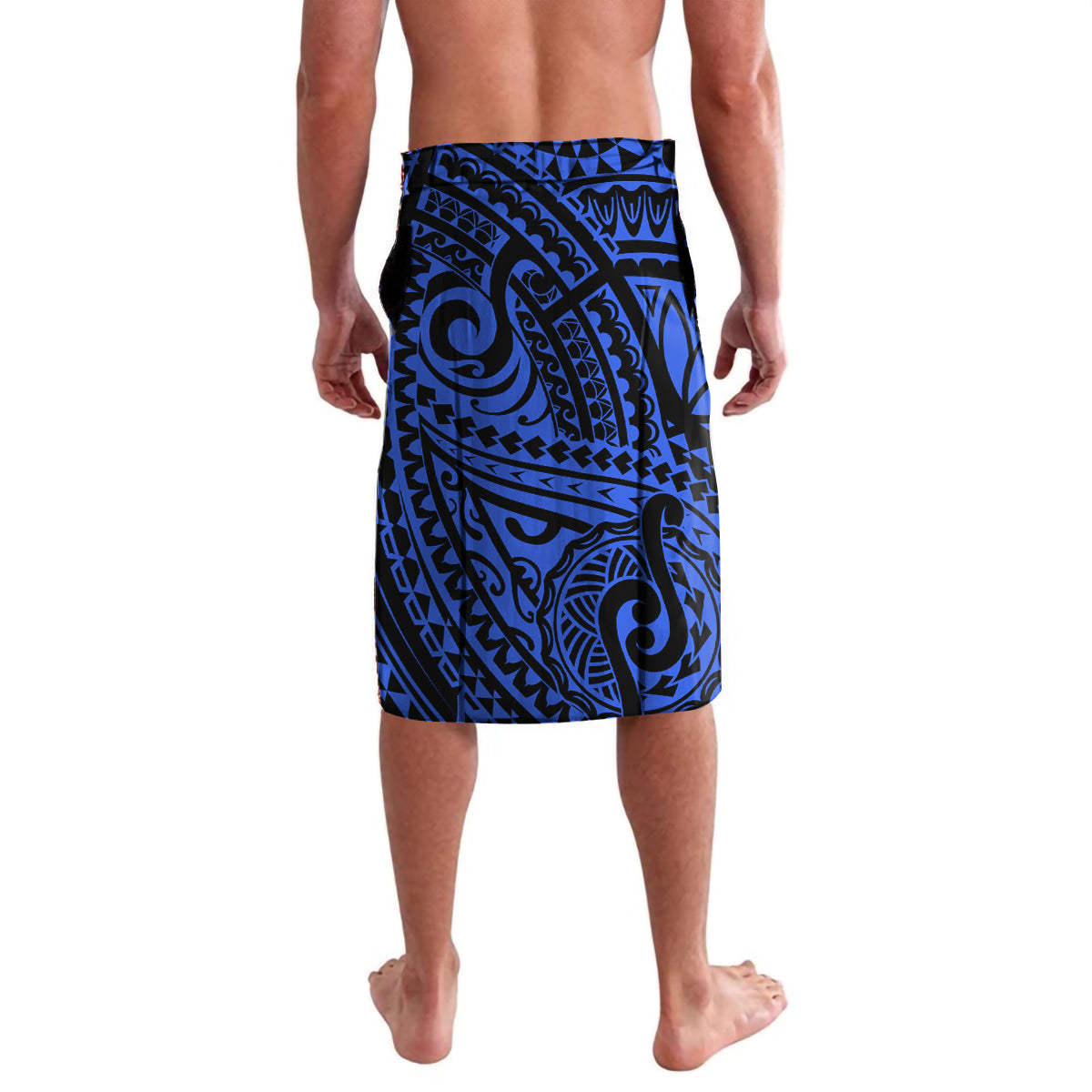 Northern Mariana Islands Ylang-ylang Mwarmwar Lavalava Polynesian Blue Style LT9 - Polynesian Pride