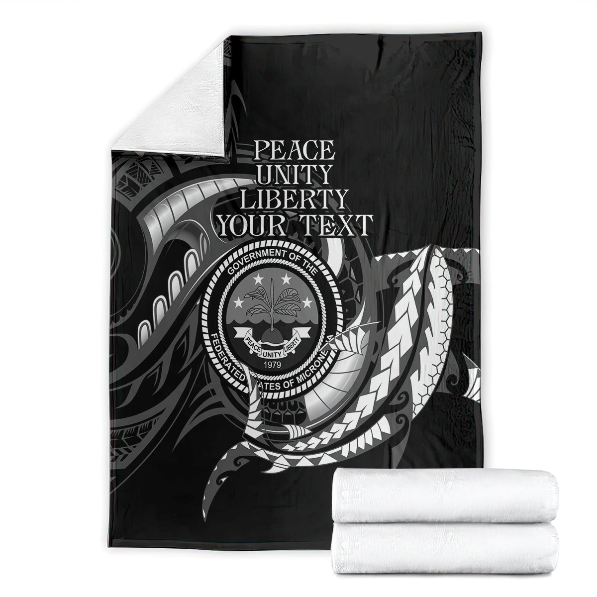 Personalised FSM Culture Day Blanket Hammerhead Shark Tribal 2024