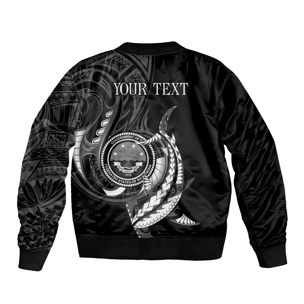 Personalised FSM Culture Day Bomber Jacket Hammerhead Shark Tribal 2024 LT9 - Polynesian Pride