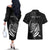 Personalised FSM Culture Day Couples Matching Off The Shoulder Long Sleeve Dress and Hawaiian Shirt Hammerhead Shark Tribal 2024 LT9 - Polynesian Pride