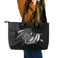 Personalised FSM Culture Day Leather Tote Bag Hammerhead Shark Tribal 2024 LT9 - Polynesian Pride