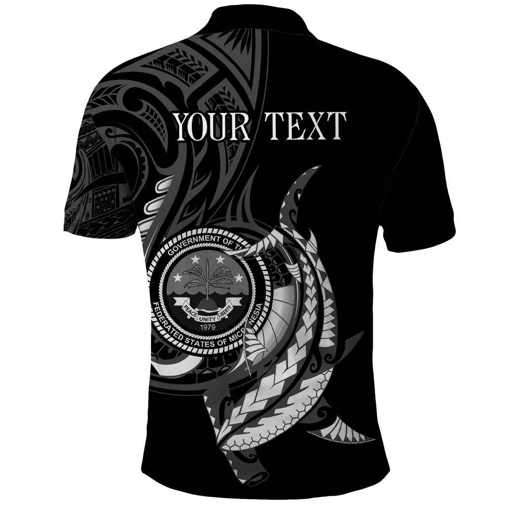 Personalised FSM Culture Day Polo Shirt Hammerhead Shark Tribal 2024 LT9 - Polynesian Pride