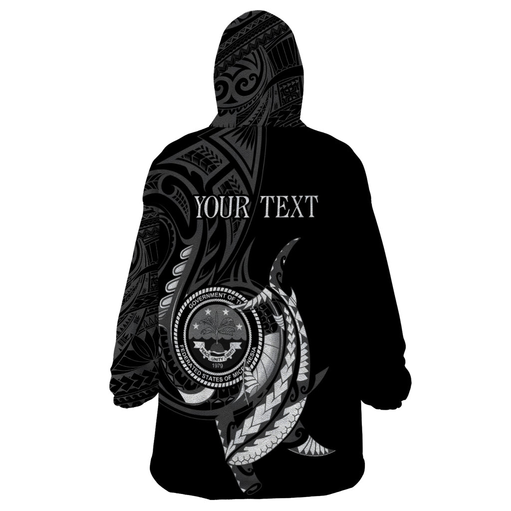 Personalised FSM Culture Day Wearable Blanket Hoodie Hammerhead Shark Tribal 2024 LT9 - Polynesian Pride