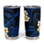 Hawaii Maui Islands Pacific Plumeria Tumbler Cup Blue Polynesian Tattoo