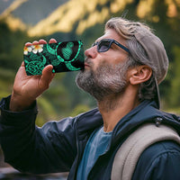 Hawaii Maui Islands Pacific Plumeria 4 in 1 Can Cooler Tumbler Turquoise Polynesian Tattoo