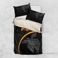 Papua New Guinea 50th Independence Day Bedding Set Simple Oro Tapa Pattern LT9 US Twin 172cm x 218cm Black - Polynesian Pride