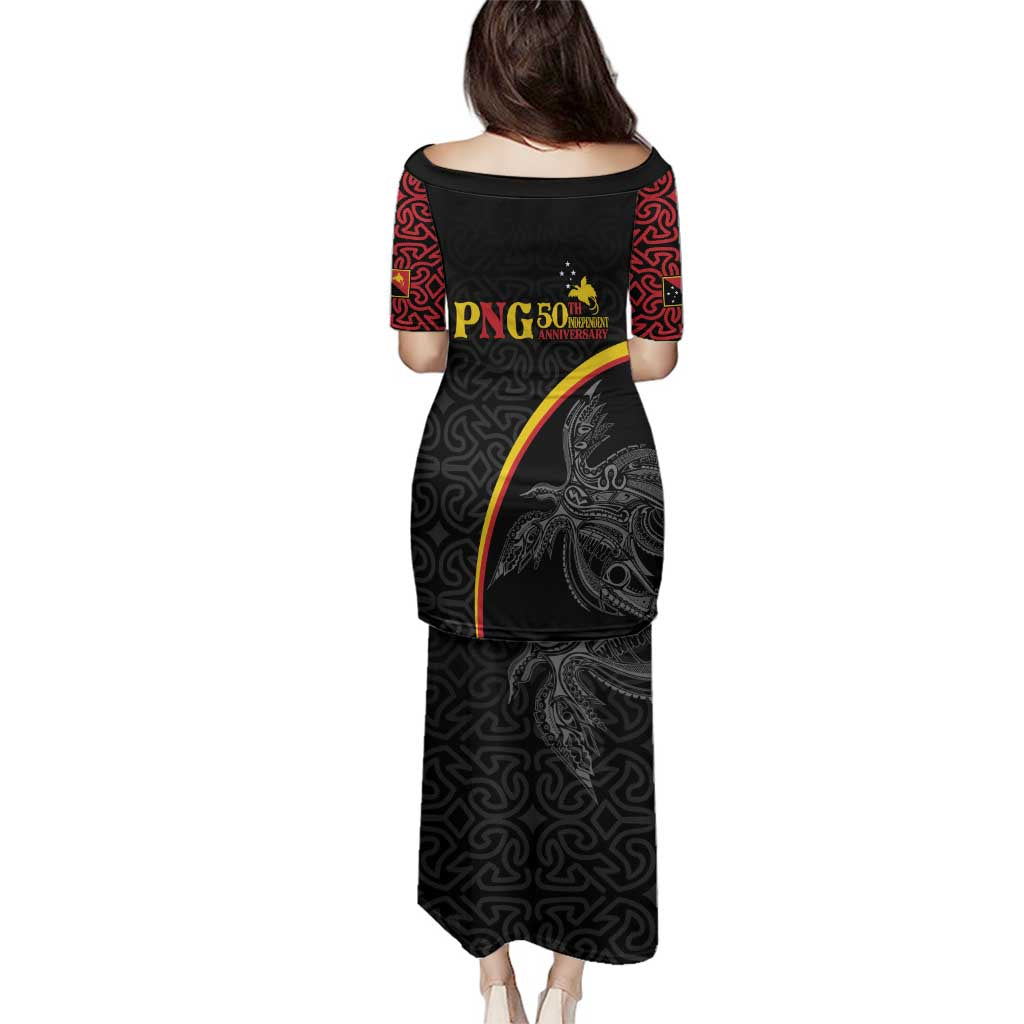 Papua New Guinea 50th Independence Day Family Matching Puletasi and Hawaiian Shirt Simple Oro Tapa Pattern LT9 - Polynesian Pride