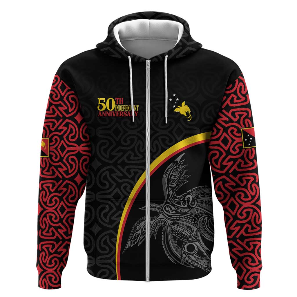 Papua New Guinea 50th Independence Day Hoodie Simple Oro Tapa Pattern - Polynesian Pride