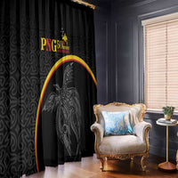 Papua New Guinea 50th Independence Day Window Curtain Simple Oro Tapa Pattern LT9 - Polynesian Pride