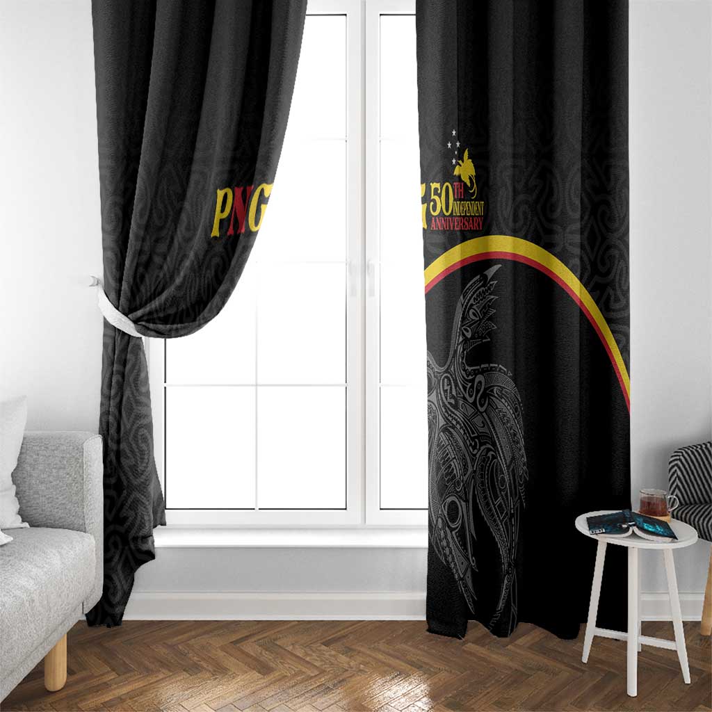 Papua New Guinea 50th Independence Day Window Curtain Simple Oro Tapa Pattern LT9 - Polynesian Pride