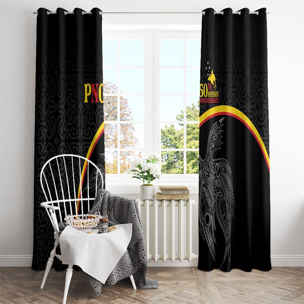Papua New Guinea 50th Independence Day Window Curtain Simple Oro Tapa Pattern LT9 - Polynesian Pride