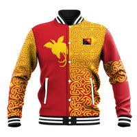 Papua New Guinea Oro Tapa Personalised Baseball Jacket Simple Bird of Paradise Style - Polynesian Pride