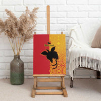 Papua New Guinea Oro Tapa Personalised Canvas Wall Art Simple Bird of Paradise Style - Polynesian Pride