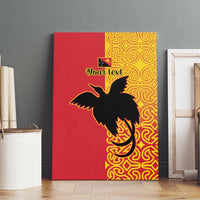 Papua New Guinea Oro Tapa Personalised Canvas Wall Art Simple Bird of Paradise Style - Polynesian Pride