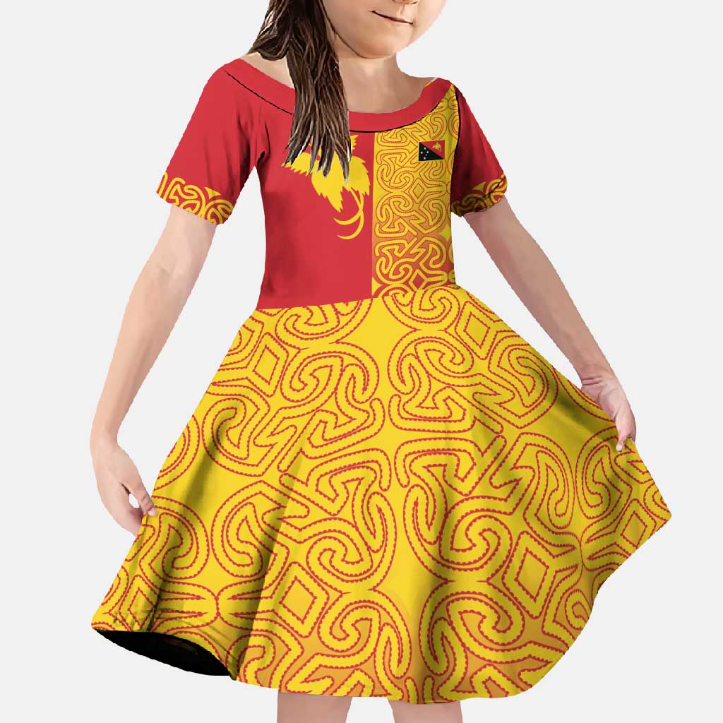 Papua New Guinea Oro Tapa Personalised Family Matching Off Shoulder Maxi Dress and Hawaiian Shirt Simple Bird of Paradise Style - Polynesian Pride