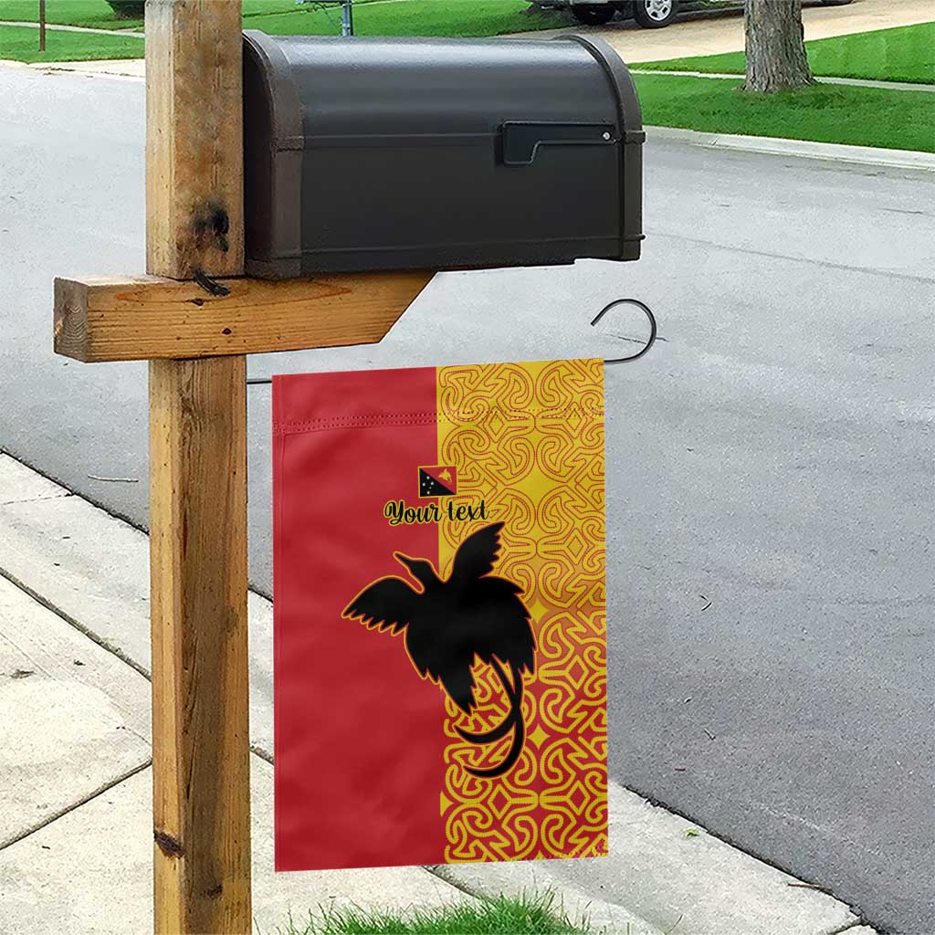Papua New Guinea Oro Tapa Personalised Garden Flag Simple Bird of Paradise Style - Polynesian Pride