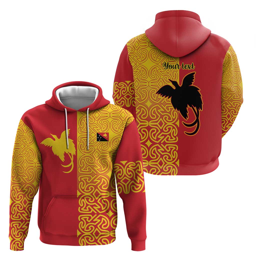 Papua New Guinea Oro Tapa Personalised Hoodie Simple Bird of Paradise Style - Polynesian Pride