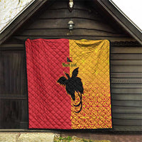 Papua New Guinea Oro Tapa Personalised Quilt Simple Bird of Paradise Style - Polynesian Pride
