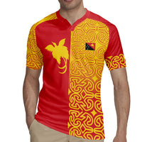 Papua New Guinea Oro Tapa Personalised Rugby Jersey Simple Bird of Paradise Style - Polynesian Pride