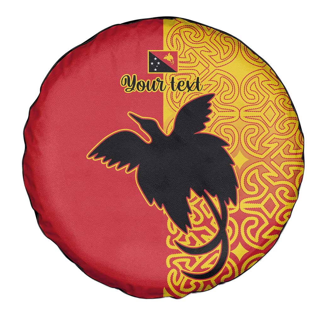 Papua New Guinea Oro Tapa Personalised Spare Tire Cover Simple Bird of Paradise Style - Polynesian Pride