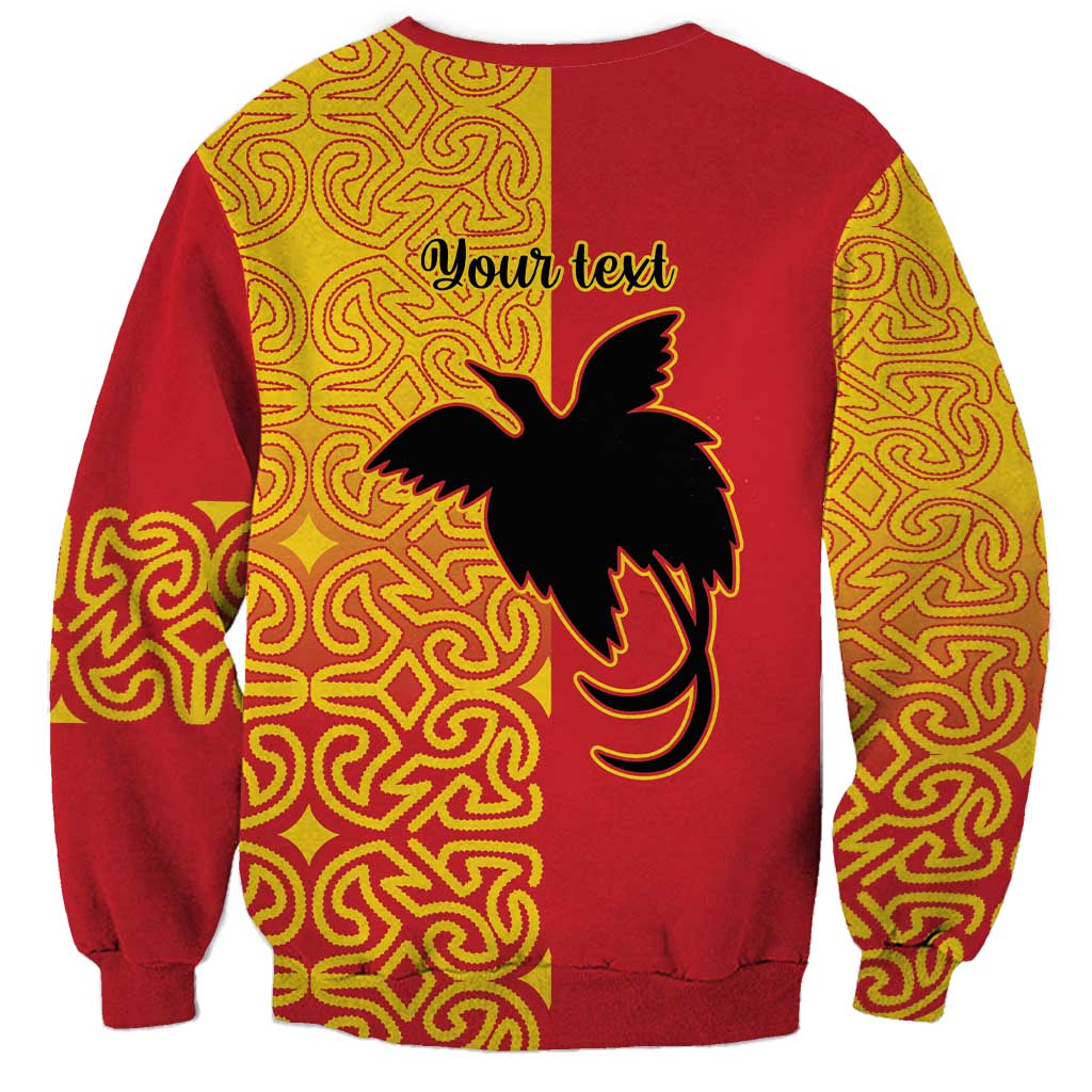 Papua New Guinea Oro Tapa Personalised Sweatshirt Simple Bird of Paradise Style - Polynesian Pride