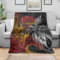 Papua New Guinea Sepik Personalised Blanket PNG Bird of Paradise Tattoo LT9 - Polynesian Pride