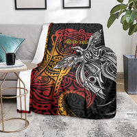 Papua New Guinea Sepik Personalised Blanket PNG Bird of Paradise Tattoo LT9 - Polynesian Pride