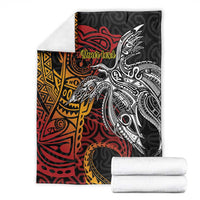 Papua New Guinea Sepik Personalised Blanket PNG Bird of Paradise Tattoo LT9 - Polynesian Pride