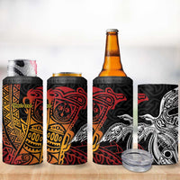 Papua New Guinea Sepik Personalised 4 in 1 Can Cooler Tumbler PNG Bird of Paradise Tattoo LT9 - Polynesian Pride