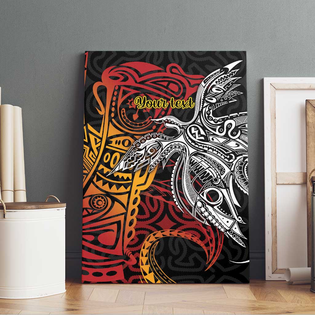 Papua New Guinea Sepik Personalised Canvas Wall Art PNG Bird of Paradise Tattoo - Polynesian Pride