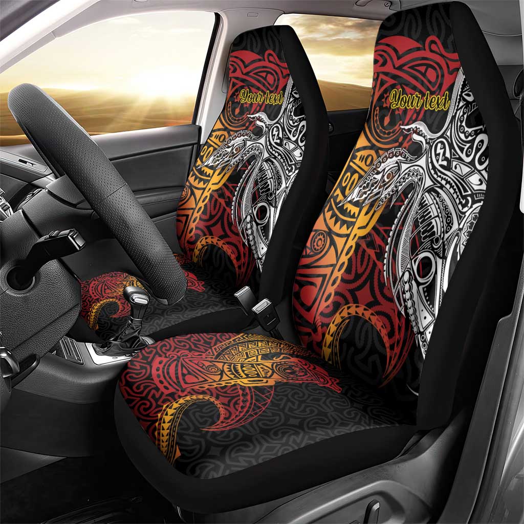 Papua New Guinea Sepik Personalised Car Seat Cover PNG Bird of Paradise Tattoo - Polynesian Pride