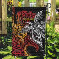 Papua New Guinea Sepik Personalised Garden Flag PNG Bird of Paradise Tattoo - Polynesian Pride