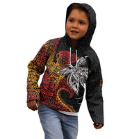 Papua New Guinea Sepik Personalised Kid Hoodie PNG Bird of Paradise Tattoo - Polynesian Pride
