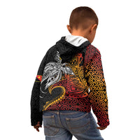 Papua New Guinea Sepik Personalised Kid Hoodie PNG Bird of Paradise Tattoo - Polynesian Pride