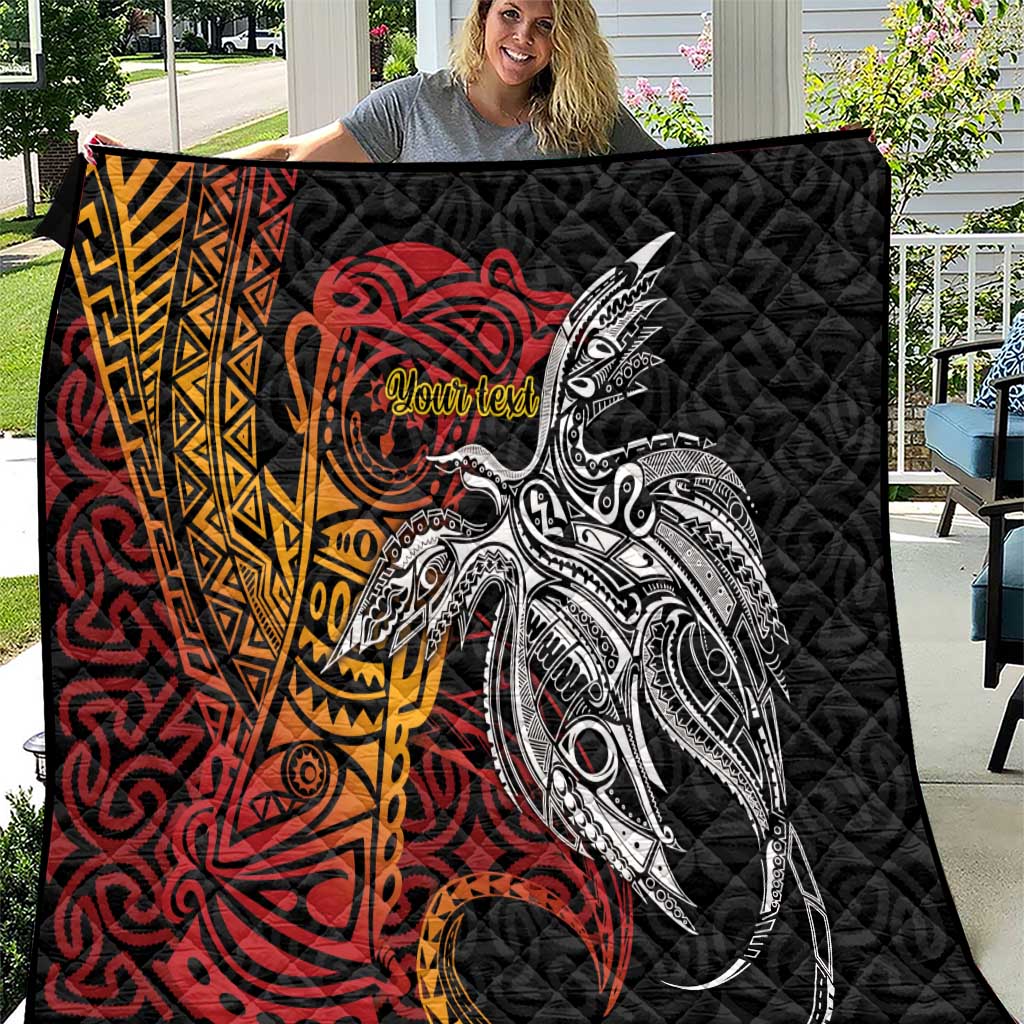 Papua New Guinea Sepik Personalised Quilt PNG Bird of Paradise Tattoo - Polynesian Pride