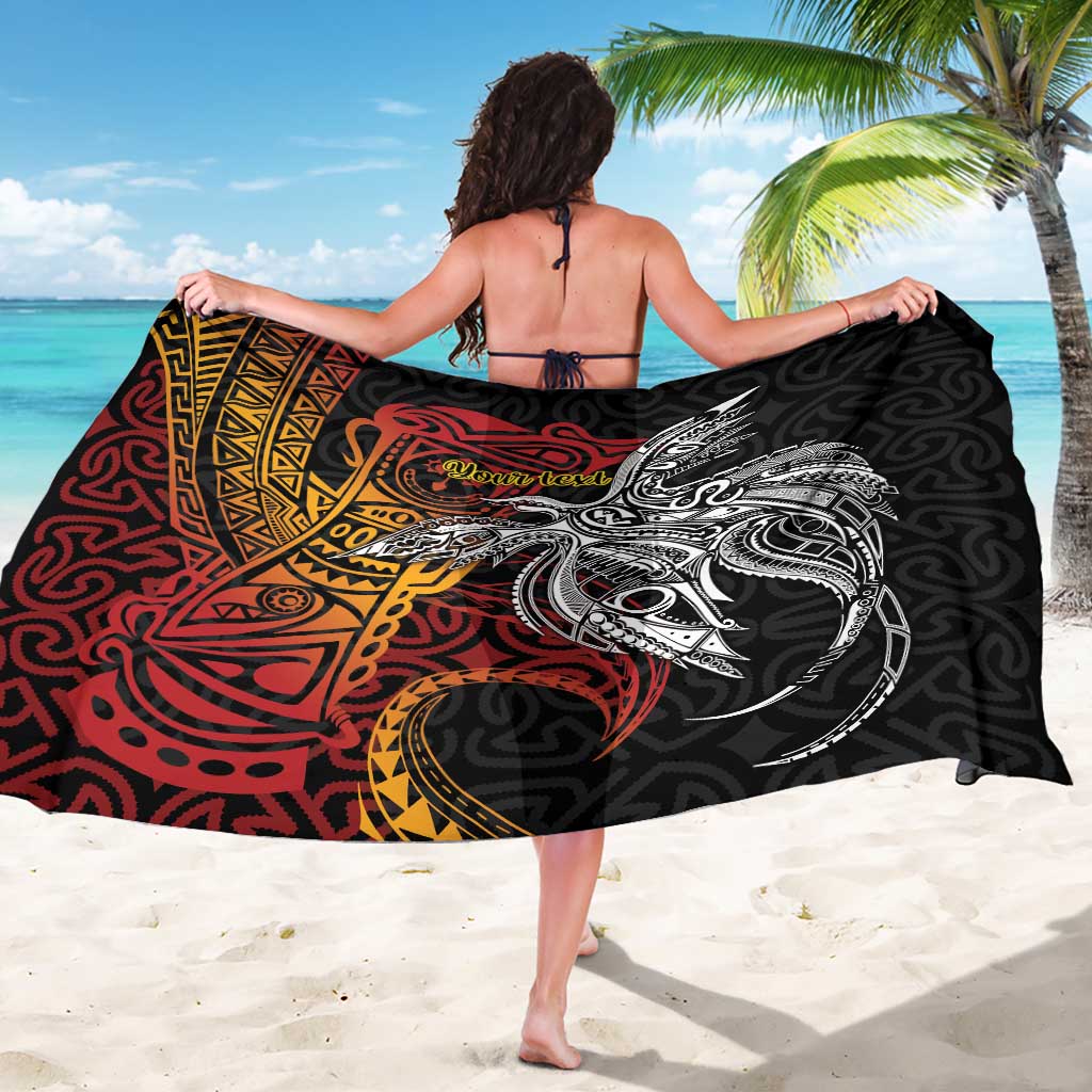 Papua New Guinea Sepik Personalised Sarong PNG Bird of Paradise Tattoo LT9 - Polynesian Pride