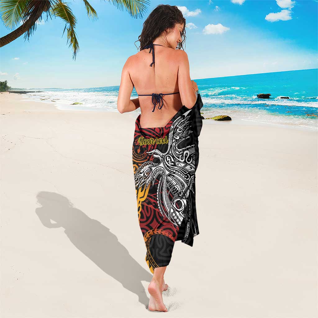 Papua New Guinea Sepik Personalised Sarong PNG Bird of Paradise Tattoo LT9 - Polynesian Pride