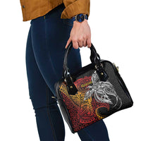 Papua New Guinea Sepik Personalised Shoulder Handbag PNG Bird of Paradise Tattoo LT9 - Polynesian Pride