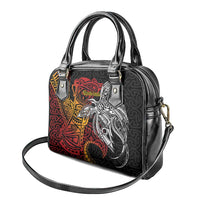 Papua New Guinea Sepik Personalised Shoulder Handbag PNG Bird of Paradise Tattoo LT9 - Polynesian Pride