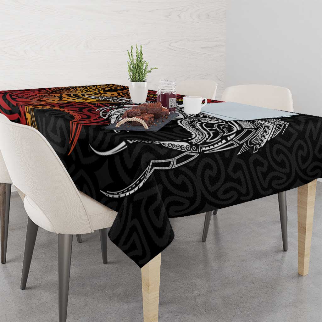 Papua New Guinea Sepik Personalised Tablecloth PNG Bird of Paradise Tattoo LT9 - Polynesian Pride