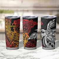 Papua New Guinea Sepik Personalised Tumbler Cup PNG Bird of Paradise Tattoo - Polynesian Pride