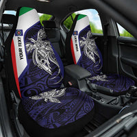 Personalised PNG Bougainville Car Seat Cover Bird of Paradise Tattoo Flag Motif - Polynesian Pride