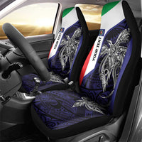 Personalised PNG Bougainville Car Seat Cover Bird of Paradise Tattoo Flag Motif - Polynesian Pride
